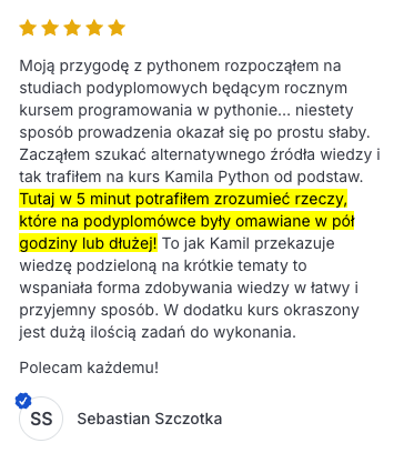 Opinia Sebastiana Szczotki