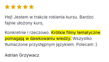 Opinia Adriana Grzywacza