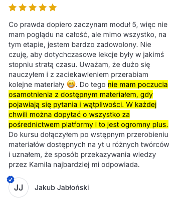 Opinia Jakuba Jabłońskiego