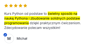 Opinia Michała